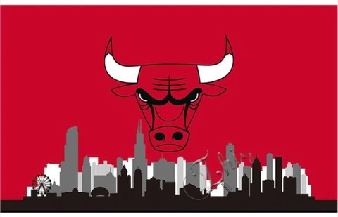 Chicago Bulls Flag 3x5ft Banner Polyester basketball World Series Bulls016 Cover