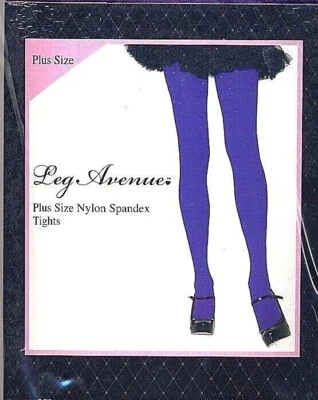 Колготки непрозрачные большого размера нейлон спандекс бежевый черный белый цвет Grn Purp Leg Avenue 7666 - Изображение 1 из 4
