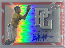 2021 LEAF PERFECT GAME NATIONAL SHOWCASE PROOF RAINBOW RED 1/1 NAZIER MULE
