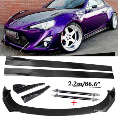 Front Lip Chin Bumper Body Kits 86.6" Side Skirt For Toyota GT86/ Scion FR-S Foto 1 de 4