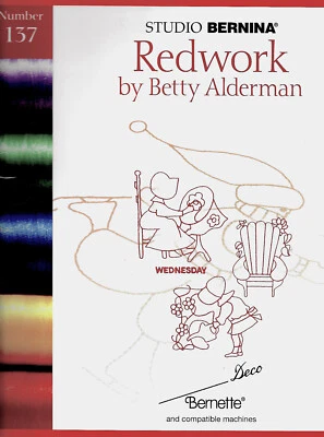 REDWORK #137 Embroidery Card - Bern. Deco, Brother, Baby Lock, Simplicity NEW - Image 1 of 4