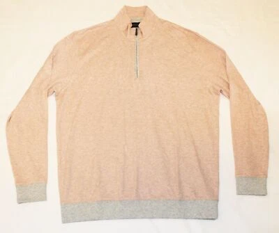 Pulôver masculino Bobby Jones quarto de zíper GG X-GRANDE laranja 100% ALGODÃO PIMA golfe - Imagem 1 de 4