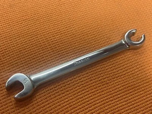 Snap On Tools RXS14 7/16” 6 PT SAE Open End/ Flare Nut 15° Offset Wrench USA VTG - Picture 1 of 10