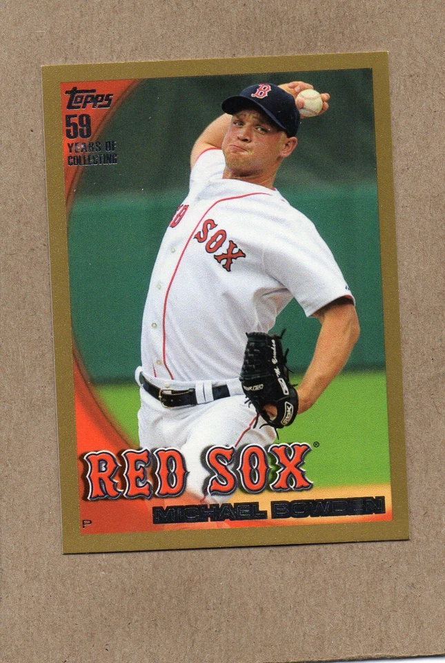 michael bowden boston red sox topps gold card 2010 499 0505/2010 - Image 1 of 1