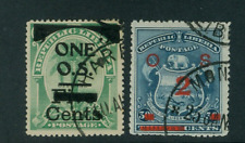 Liberia 1904, set of two overprint officials, used, rare thus #O44-5