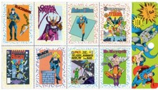 DC Comics Backing Board Cards - Series 2 (1989) Board 9 - Blackhawk, Batgirl etc