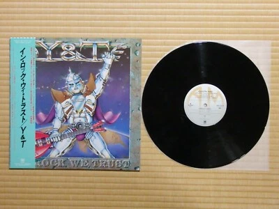 Y & T – In Rock We Trust AMP-28099 Japan Insert Obi NM - Image 1 of 4