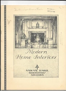 Vintage Brochure MODERN HOME INTERIORS Lumber Manufacturers 1929 Furniture - Picture 1 of 2