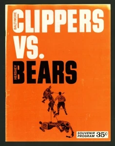 1965 CALDER CUP PLAYOFFS PROGRAM BALTIMORE CLIPPERS JACQUES PLANTE HERSHEY BEARS - Picture 1 of 2