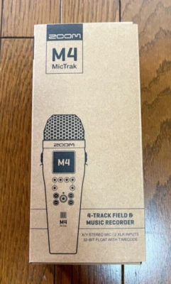 Zoom M4 MicTrak Handheld Stereo Microphone 4Track Recorder Field Music Black - Image 1 of 4