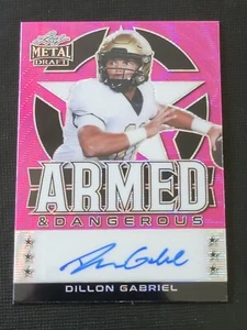 Autógrafo Dillon Gabriel 2022 Hoja Metal Armado y Peligroso Onda Rosa 6/15 AD-DG1 - Imagen 1 de 10