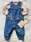 Overall 2 Piece Set in size  6-9 Months-VGC