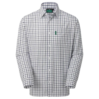 Ridgeline Sedgebrook Hemd Navy/Pilz Karohemd Kariert Langarm