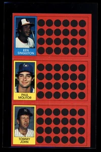 PAUL MOLITOR 1981 Topps Scratch-Off 3 Card Panel w/Singleton & John - Picture 1 of 2