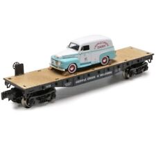 O Gauge 10-1/2" Flatcar CRIPPLE CREEK & WESTERN w/Die-Cast 1948 Ford Dairy Truck