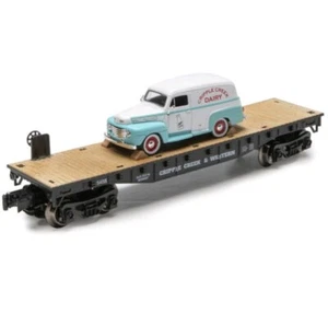 Coche plano calibre O 10-1/2" Cripple Creek & Western 1948 fundido a presión Ford Dairy Truck - Imagen 1 de 10