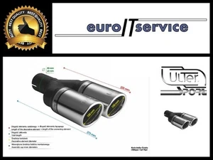 NEUF TOP DOUBLE MUFFLER TIP ULTER SPORT N2-101RS - SILENCER TAIL PIPE 2x100mm - Imagen 1 de 3