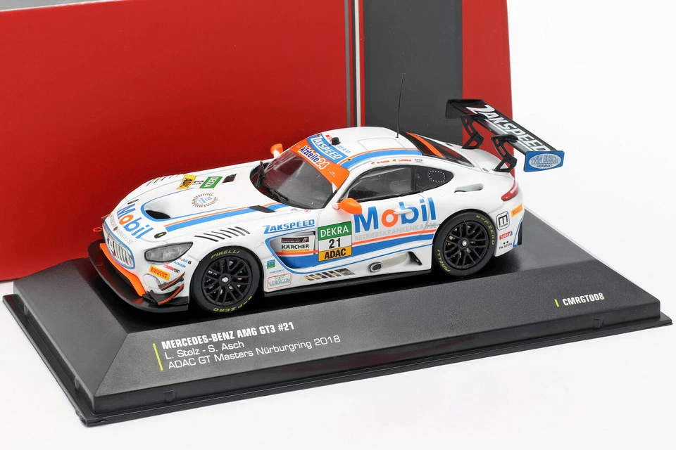 MERCEDES AMG GT3 #21 ADAC GT MASTERS NURBURGRING 2018 STOLZ ASCH IXO CMRGT008 - Immagine 1 di 1