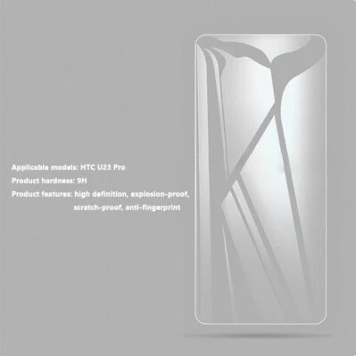 Ultra-Clear Flat-Screen Tempered Glass Protective Film Suitable for HTC U23 Pro - Image 1 of 4