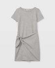 CLUB MONACO Heather Gray Twansia Sarong-Style Tie Waist Ponte Knit Dress XS 00 0
