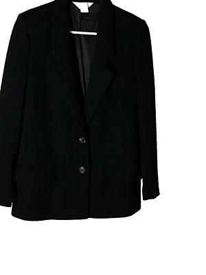 BLAZER BLEYLE LANA NEGRO, DAMAS, VINTAGE, HECHO EN EE. UU. Foto 1 de 4