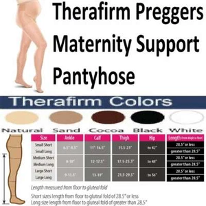 Therafirm Maternity Support Pantyhose - 20-30mmHg Moderate Compression Nylons (B - Picture 1 of 4