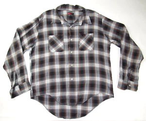 Camicia vintage anni 60 Campus Shadow a quadri 100% rayon taglia L freccia stile Chevella anni 50 60 - Foto 1 di 17
