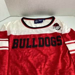 G-III 4Her By Carl Banks UGA Ga Bulldogs Trikot Damen Lg Rot Weiß Oldschool - Bild 1 von 9