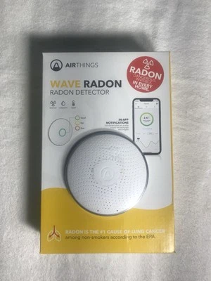 Airthings Wave Radon Battery Operated Smart Radon Detector