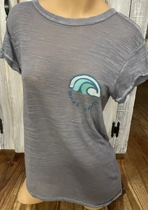 Free People We The Free Burnout Tee T-Shirt Make Waves Surf Damen Gr. XS - Bild 1 von 7