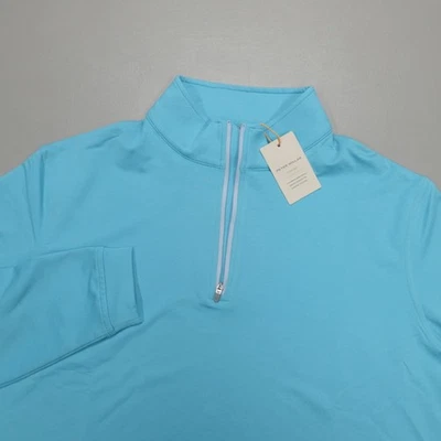 Peter Millar Perth Golf Performance 1/4 Zip Pullover Men's Size M MF23EK40B Blue - Image 1 of 4