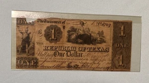 1941 El tesoro de la República de Texas $1 Austin No:6749 - Imagen 1 de 6