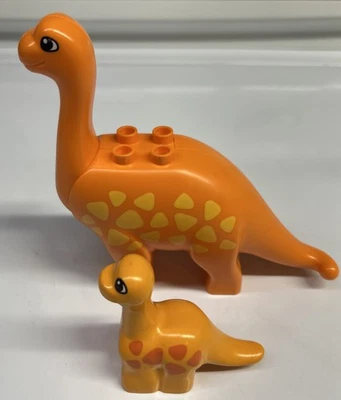 Lego Duplo marrón naranja Brachosaurus mamá dinosaurio animal prehistórico repuesto Foto 1 de 4