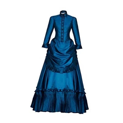 Women's Ghosts Hetty Cosplay Costume Victorian Ball Gown Lady X-Large Blue - Image 1 of 4