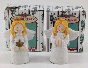 2 Vintage World Bazaars Resin Engel Figuren Holiday Collection Weihnachten - Bild 1 von 14