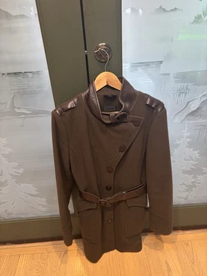 Abrigo de lana y cuero para mujer Rudsak Foto 1 de 4