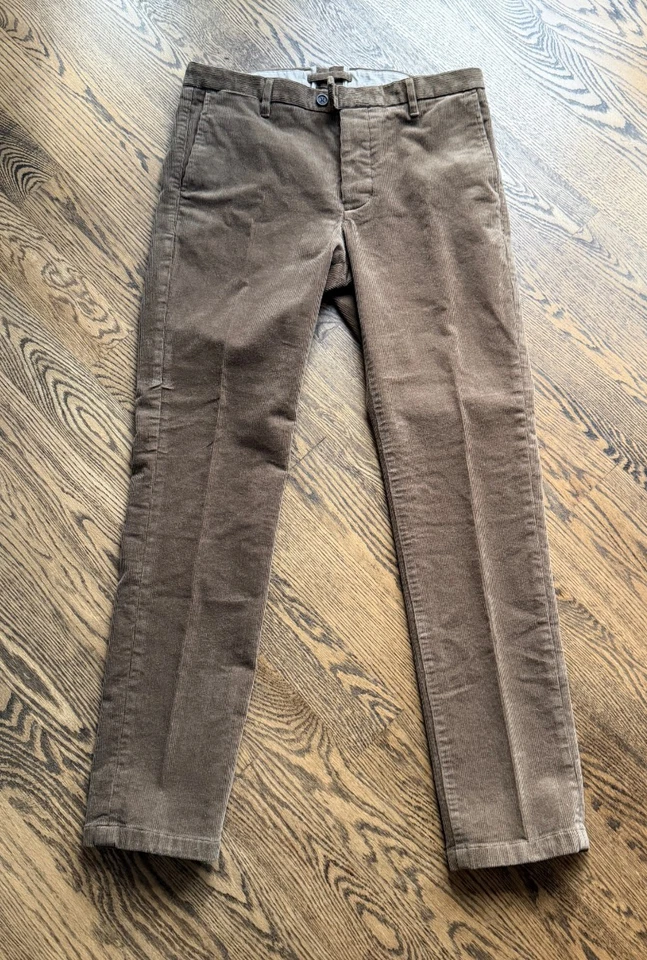 Proper Cloth Stratton Brown Stretch Corduroy Pants 34W - Image 1 of 4