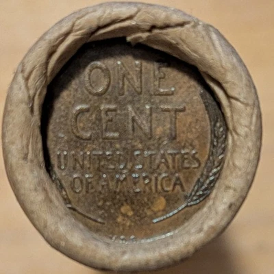 OLD BANK ROLL~UNSEARCHED~INDIAN HEAD ENDS 1884 (BETTER DATE) & 1909-? VDB-(AU?) - Image 1 of 3