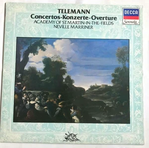 Telemann Concertos Overture Neville Marriner ASMF Decca Serenata Stereo LP NM - Picture 1 of 5