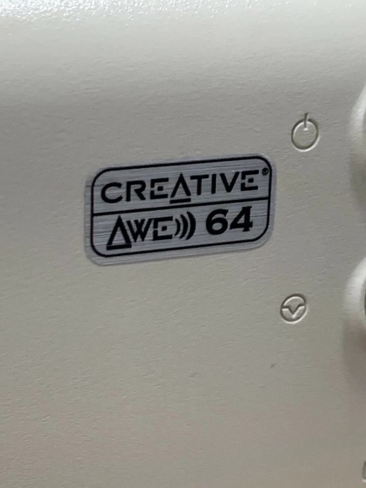 Creative Sound Blaster AWE 64 Silver Computer Case Badge Sticker Retro 386 486 - Image 1 of 1