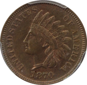 1870 MS65BN Indian Head Penny, PCGS 84019745 - Picture 1 of 4