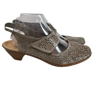 Rieker Anti-Stress Mirjam Mary Jane Slingback Sandals Black Comfort EU 40 US 9 - Picture 1 of 15