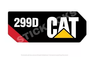 LARGE Replica Cat 299D Side Decals Set of 2 inverse decals - Picture 1 of 2