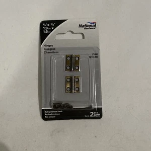 National Hardware ¾” x 5/8” Brass Hinge 2 Per Pack N211-201 - Picture 1 of 2