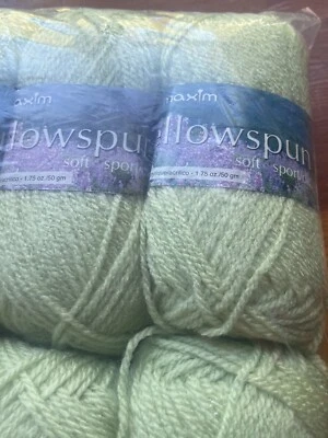 Mary Maxim ~Mellowspun ~soft sport DK Spring Green 1.75oz/ 160yds Brand New - Image 1 of 2