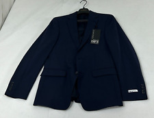 Bar III Suit Single Breasted Jacket Blue Power Stretch Skinny Fit Mens Size 38L