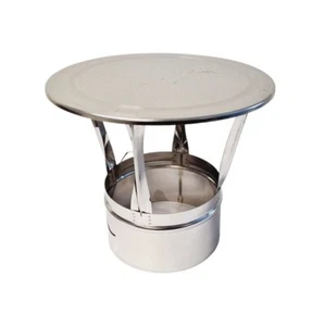 Tapa de tubo de estufa capucha de chimenea de acero inoxidable cubierta de lluvia protector quemador superior olla - Imagen 1 de 4
