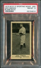 1916 M101-5 Sporting News 68 George Gibson Pirates PSA 8 Pirates PSA 8 05154614