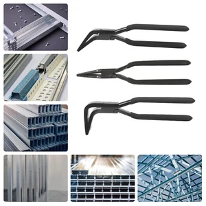 3 Pieces Sheet Metal Pliers Set Straight 45°&90° Hand Seamers Sheet Metal Tools - Imagen 1 de 17