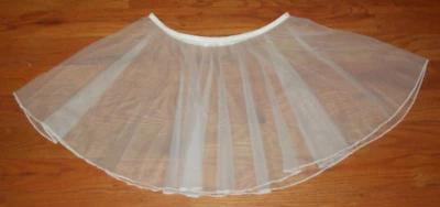 BLANCO TRANSPARENTE NAILON 15 Denier SLIP * 46 - 58" Cintura * Longitud 16" * MUY COMPLETO ** Foto 1 de 4